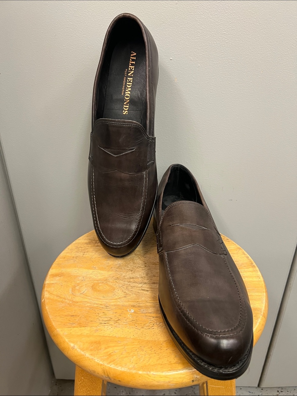 Allen Edmonds Brown Leather Penny Loafer Office Business Work Career Formal Shoe